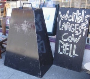 Photo of giant cowbell