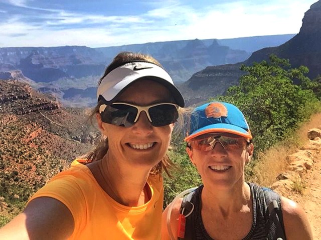 Photo of Becky and Ida on Bright Angel Trail in the Grand Canyon