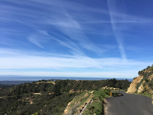 The view part way up Gibraltar Road.