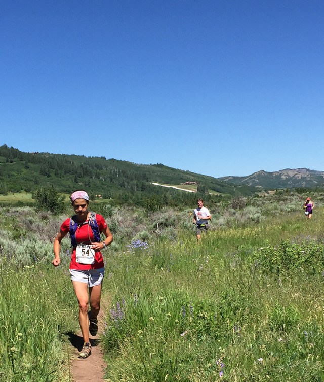 Photos of runners during the Aspen Backcountry Marathon